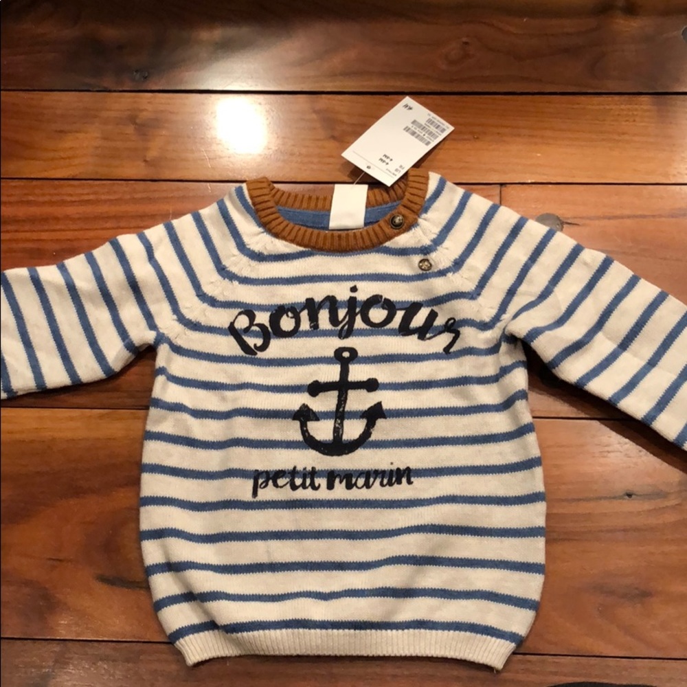 New H&M Baby boy French Sailor sweater 4-6 months